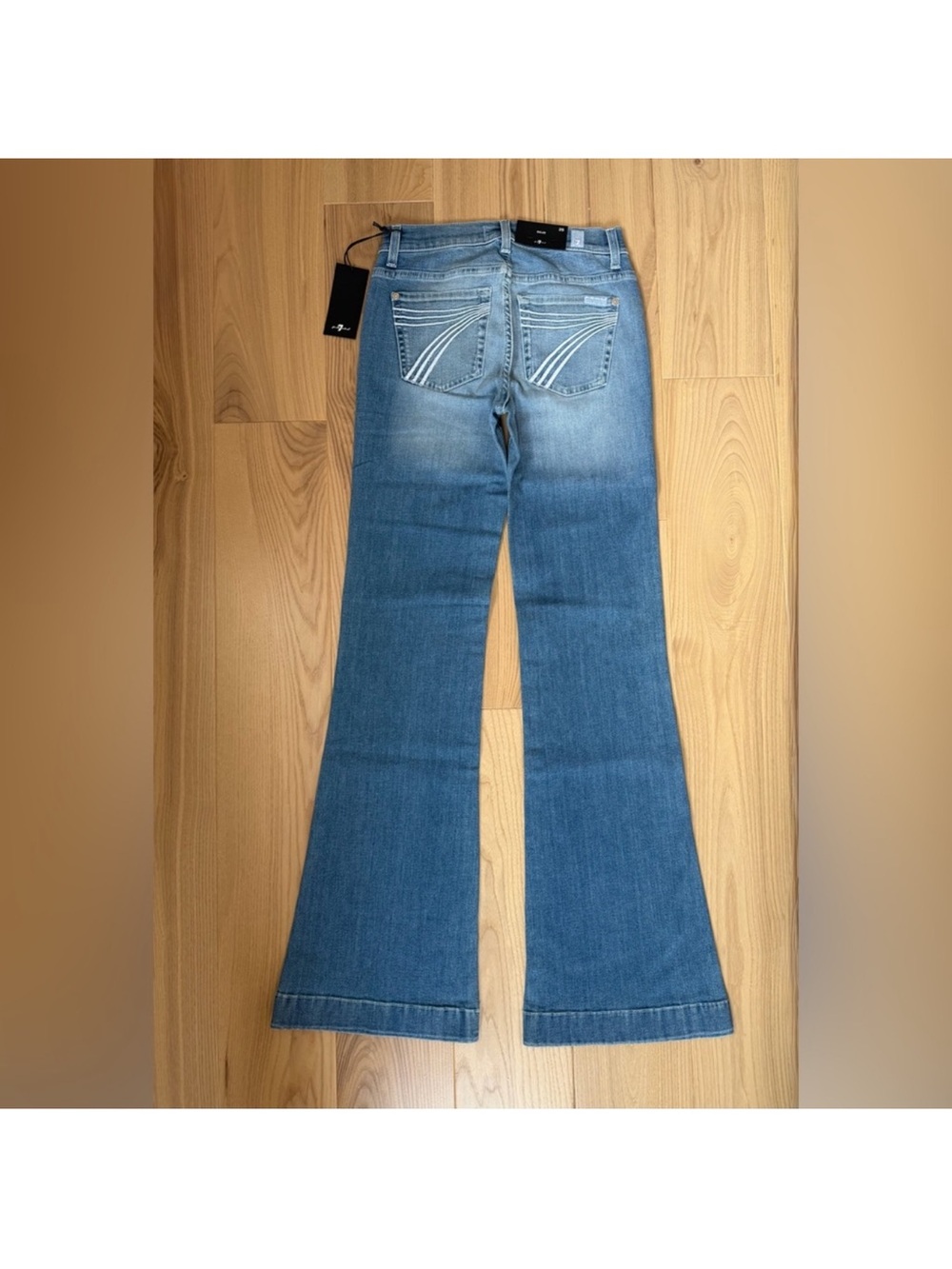 7 For All Mankind Dojo Original Jeans Women's Flare Leg Trouser NWT Size 25 - Picture 6 of 9